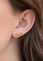 Knot Your Average Pretzel Studs - Gold