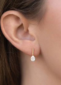 Cape May Pear Studs - Gold