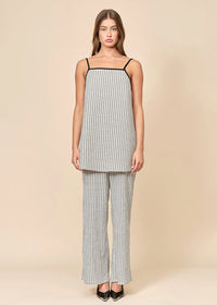 Anya Top - Black & White Grid