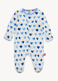 Modal Magnetic Footie - Blue XOXO