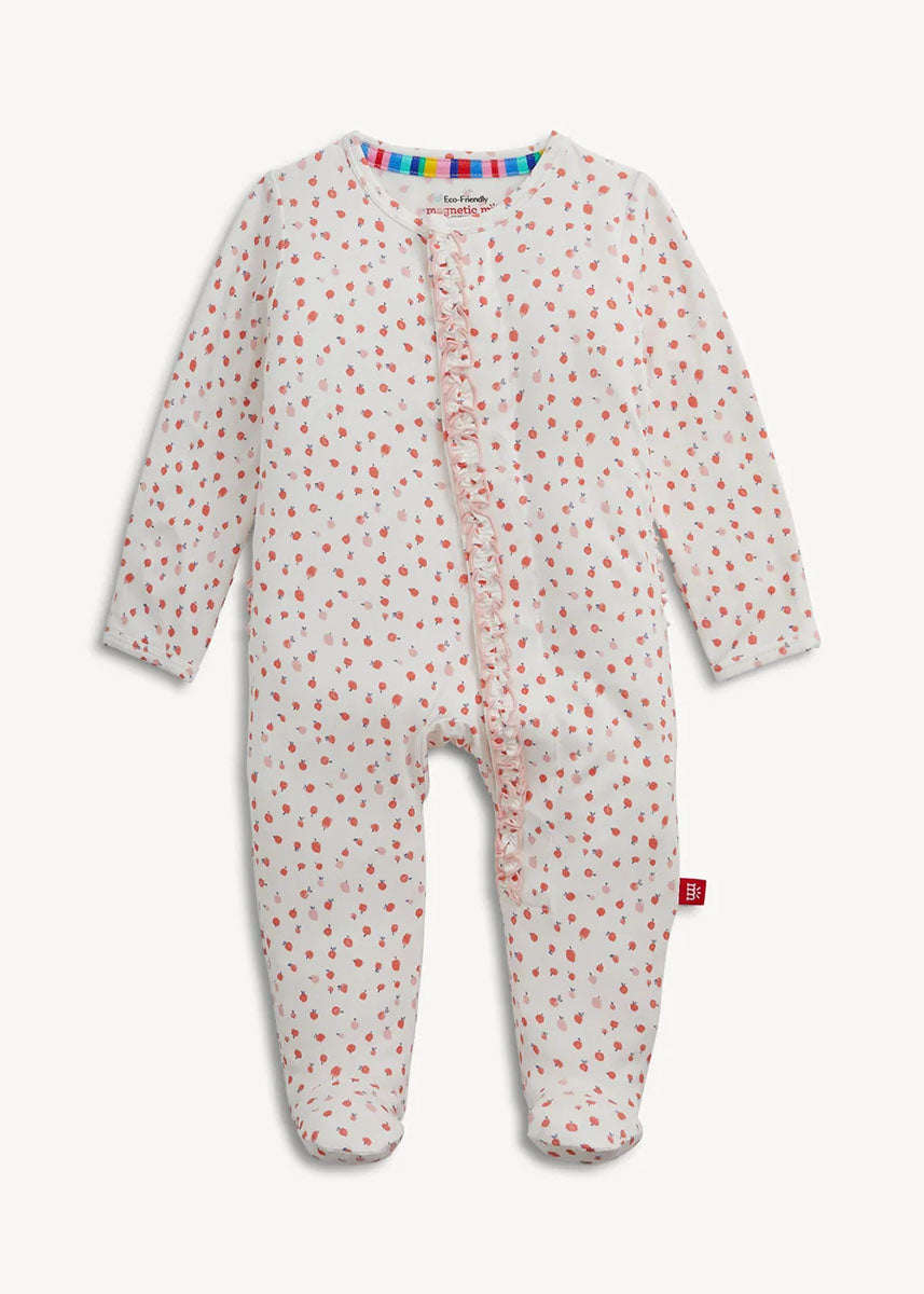 Modal Magnetic Ruffle Footie - Apple Blossom