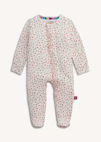 Modal Magnetic Ruffle Footie - Apple Blossom