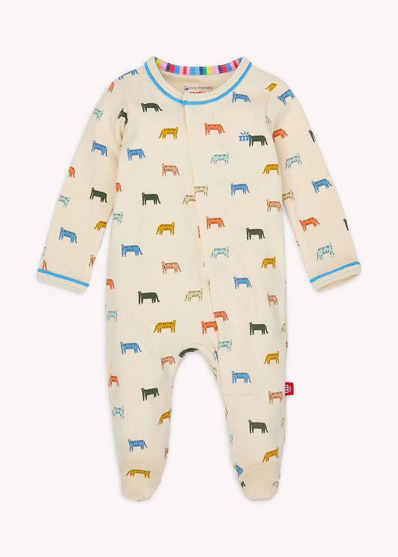 Organic Cotton Magnetic Footie - Le Tigre