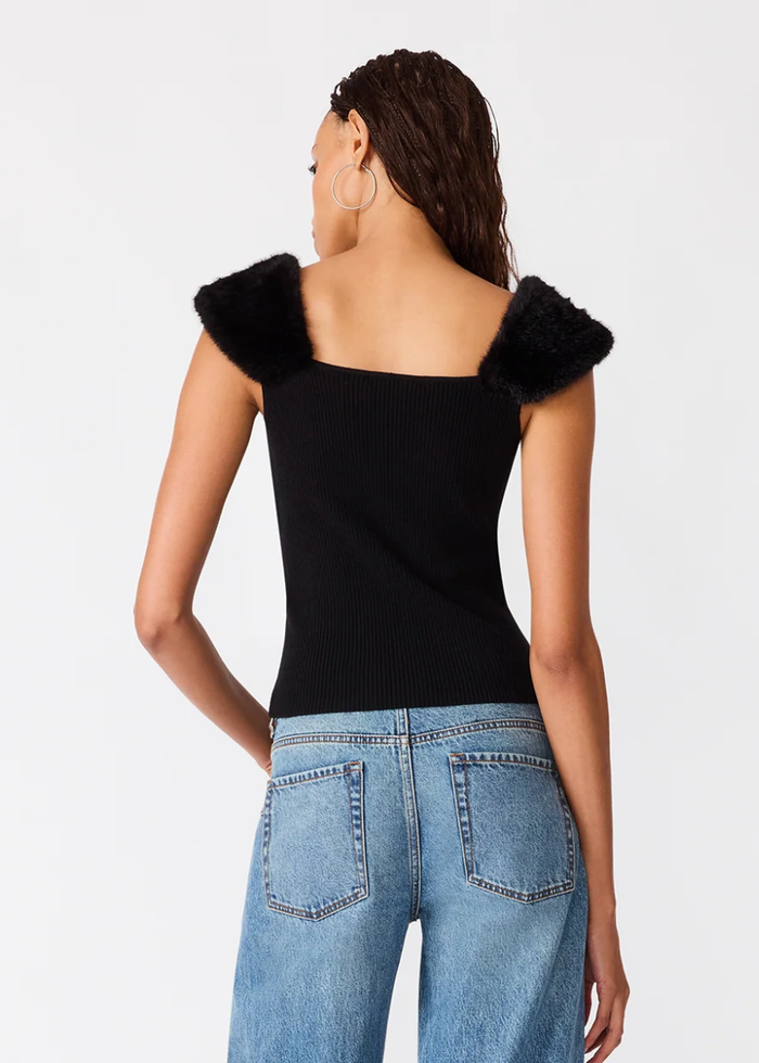 Madelyn Sweater Top - Black