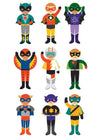 Superheroes Magnetic Dress Up Play Set