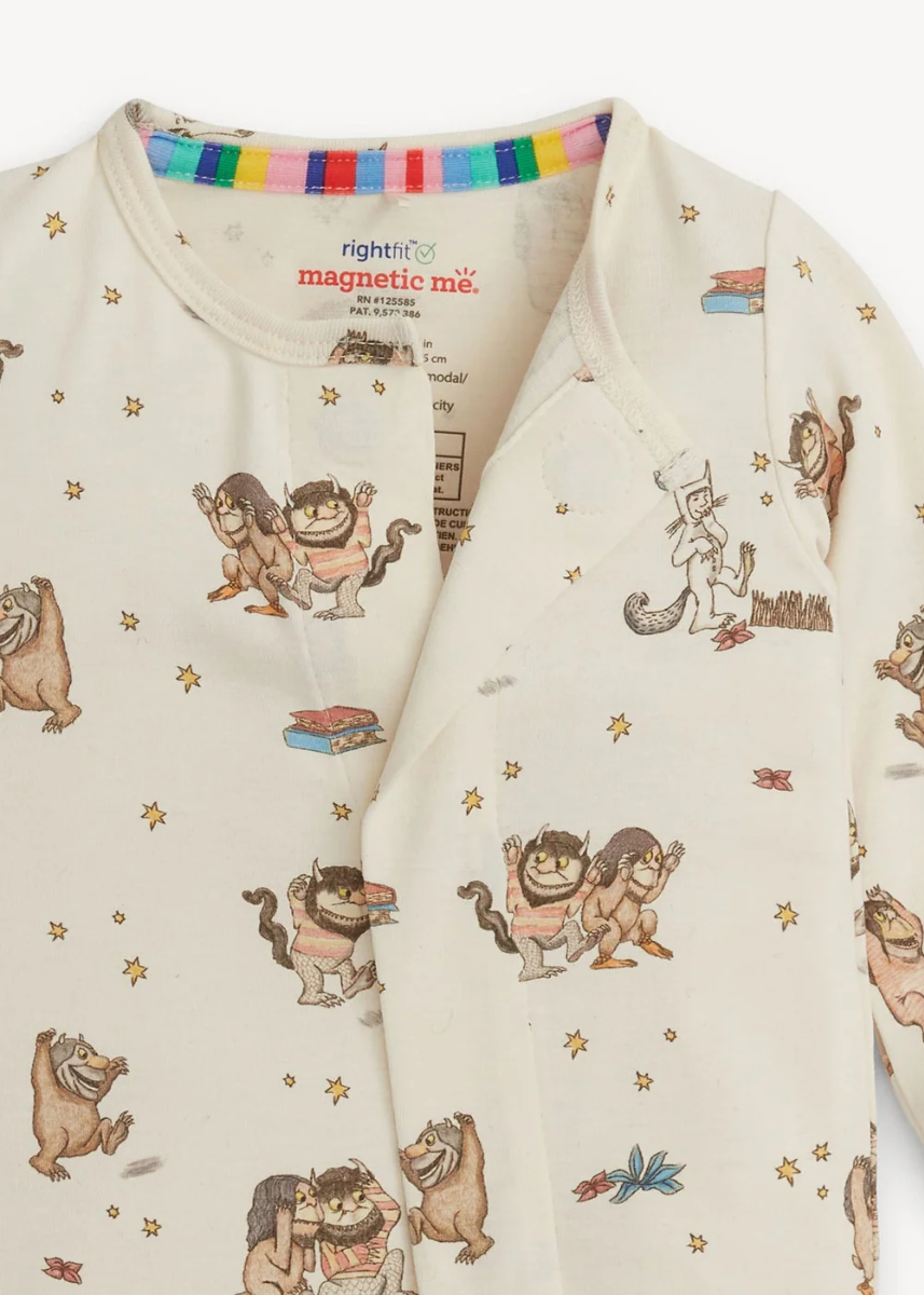 Magnetic Right Fit Footie - Where The Wild Things Are