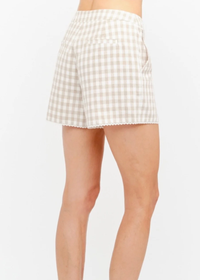Marina Gingham Short - Natural
