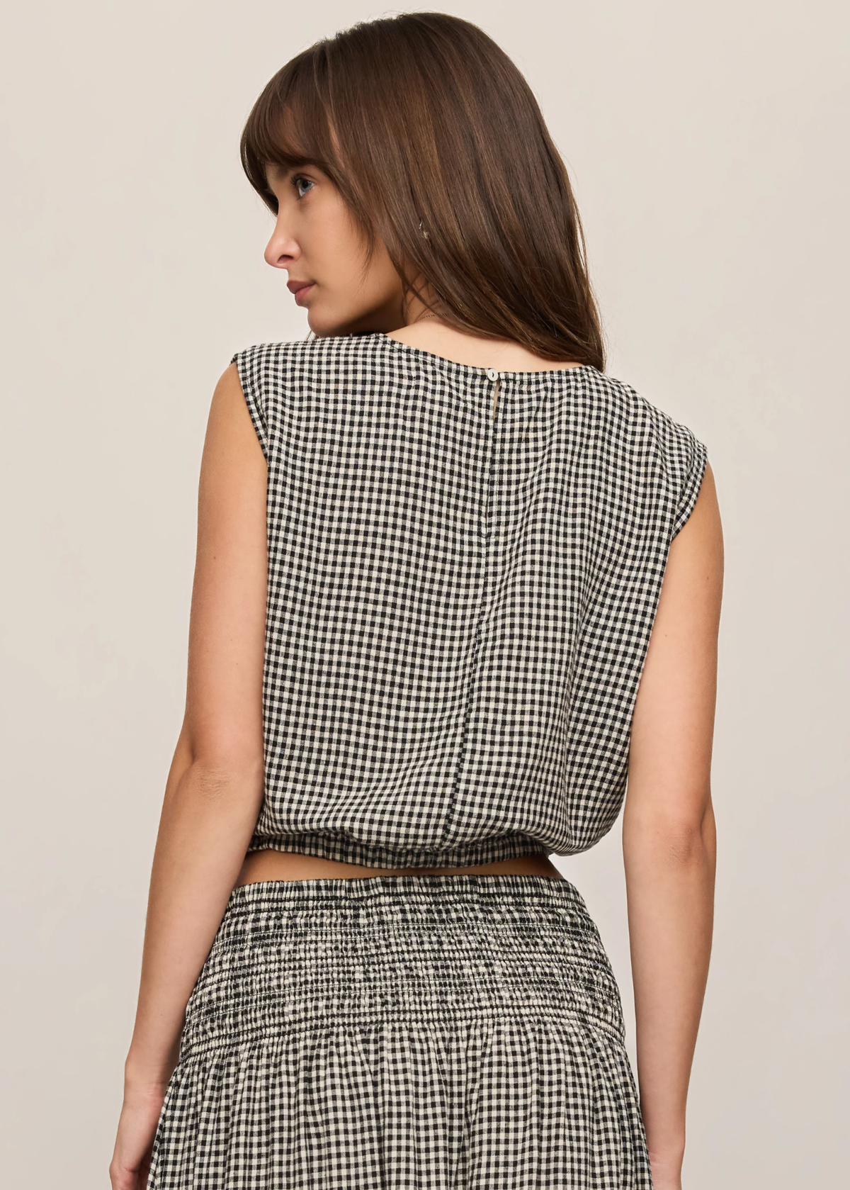 Merit Gingham Top - Black