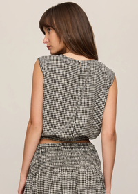 Merit Gingham Top - Black