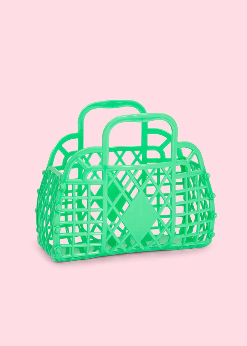 Mini Retro Basket - Green