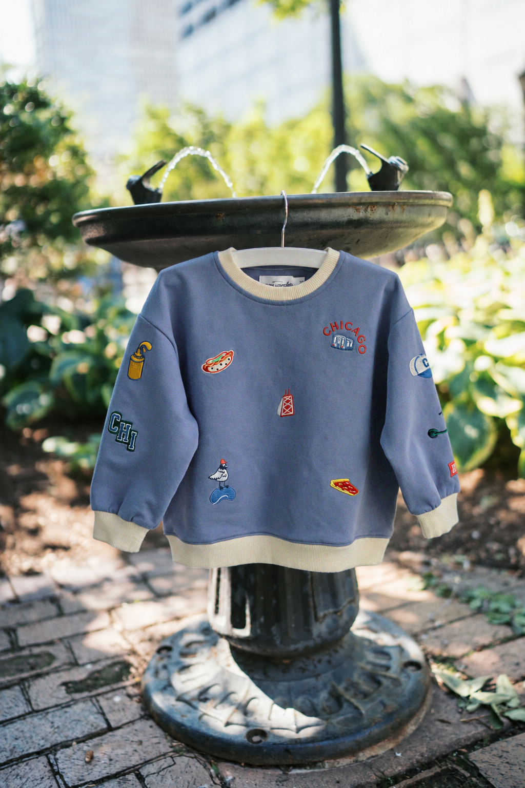 Chi Embroidered Icons Oversized Sweatshirt