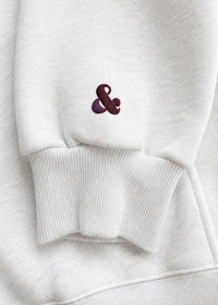Chicago Collegiate Puff Mock Neck Sweatshirt - Grey & Burgundy