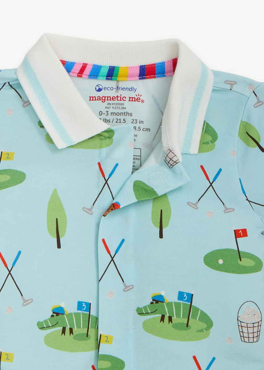 Modal Magnetic Polo Romper - Gopher It