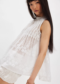 Moon Magic Mesh Tunic - Clean Ivory