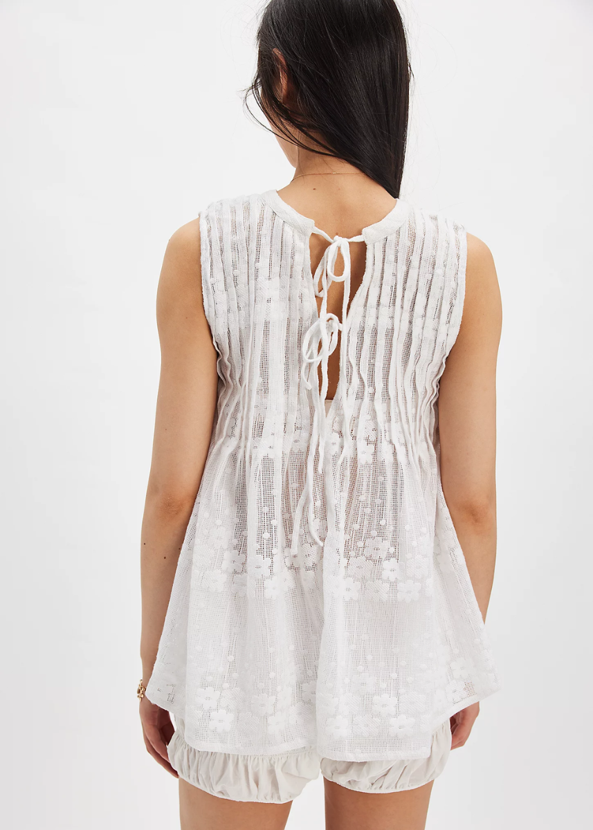 Moon Magic Mesh Tunic - Clean Ivory