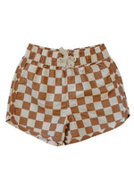 Checkered Swim Shorts - Rust