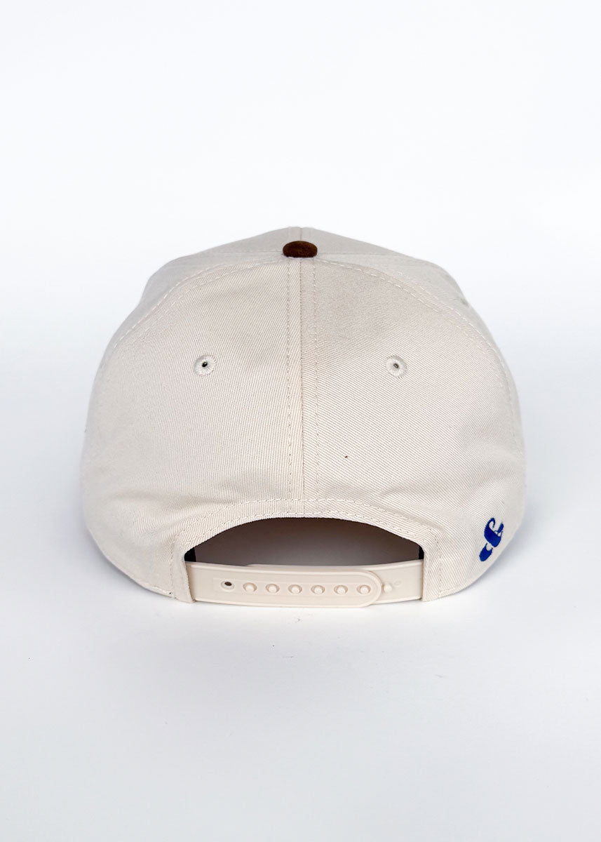 New York Puff Baseball Hat - Royal & Brown Suede