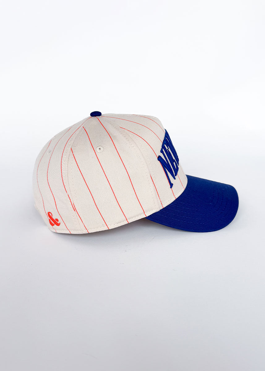 New York Puff Pinstripe Blue & Orange