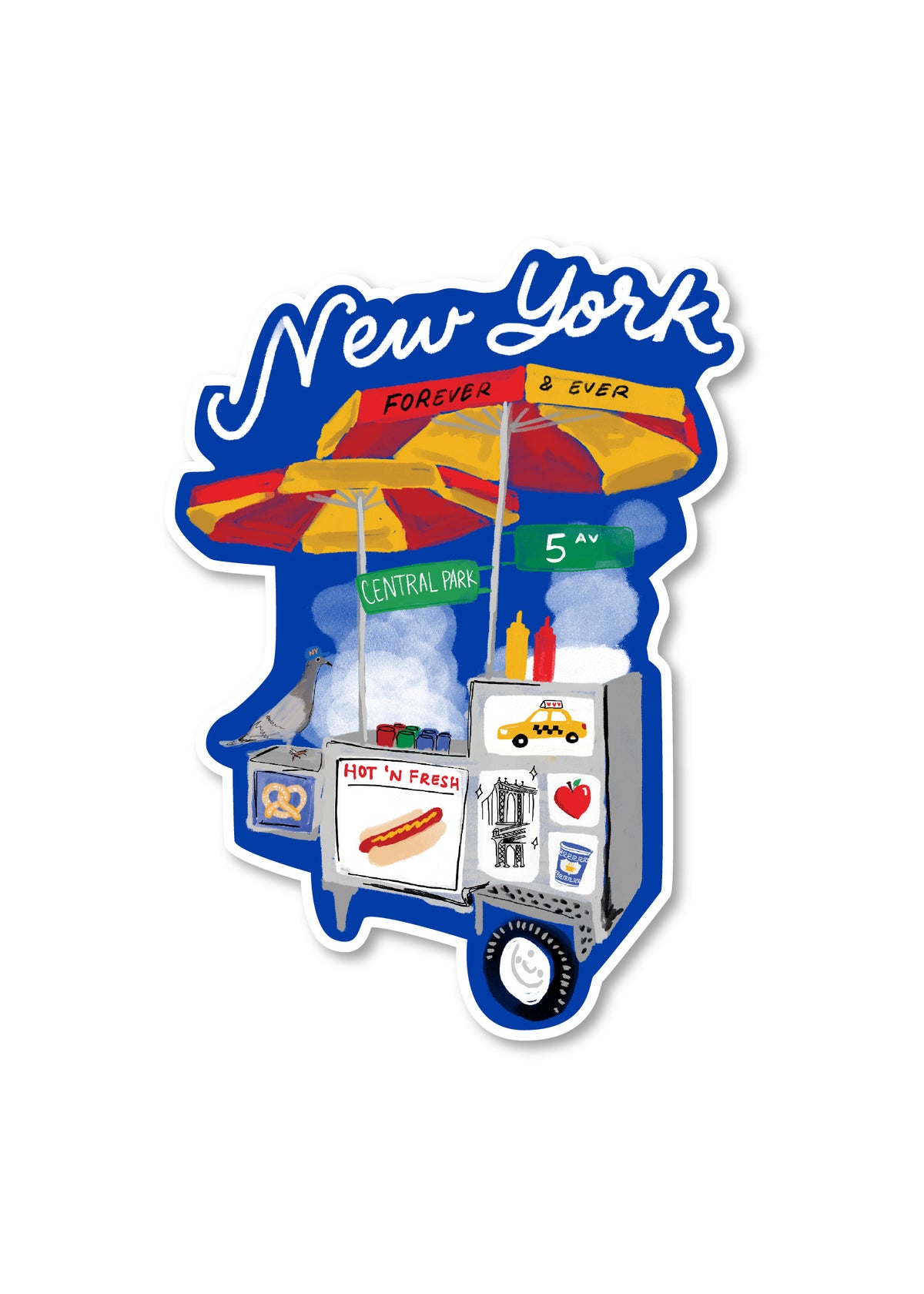 NYC Hot Dog Stand Sticker