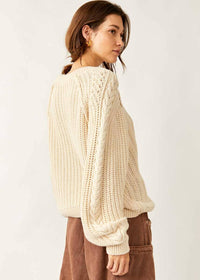 Frankie Cable Sweater - Buttercream