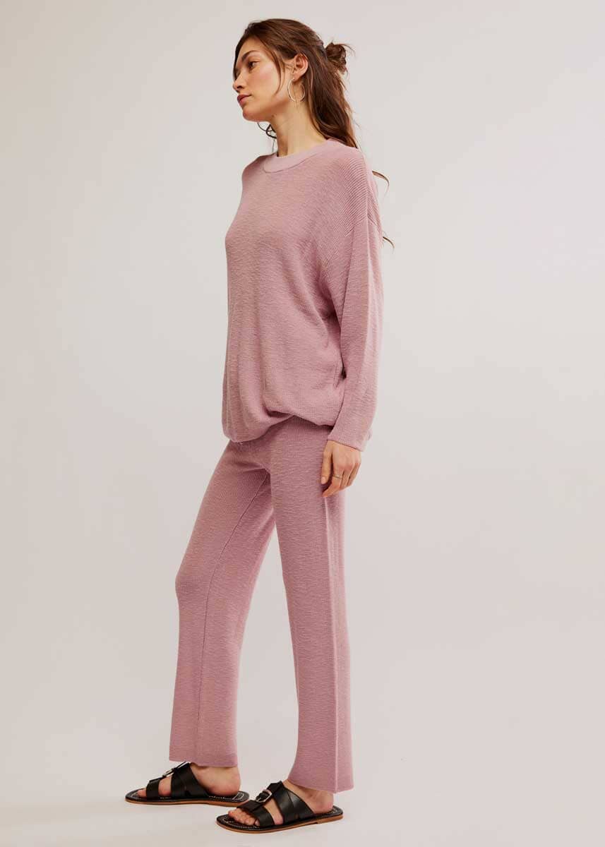 Malibu Sweater Pant Set - Pale Mauve