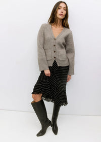 The Mona Cardigan - Heather Grey