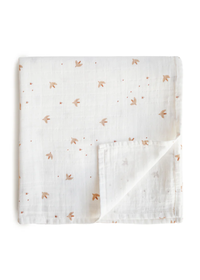 Organic Cotton Muslin Swaddle Blanket - Sparrow