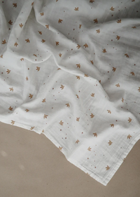 Organic Cotton Muslin Swaddle Blanket - Sparrow