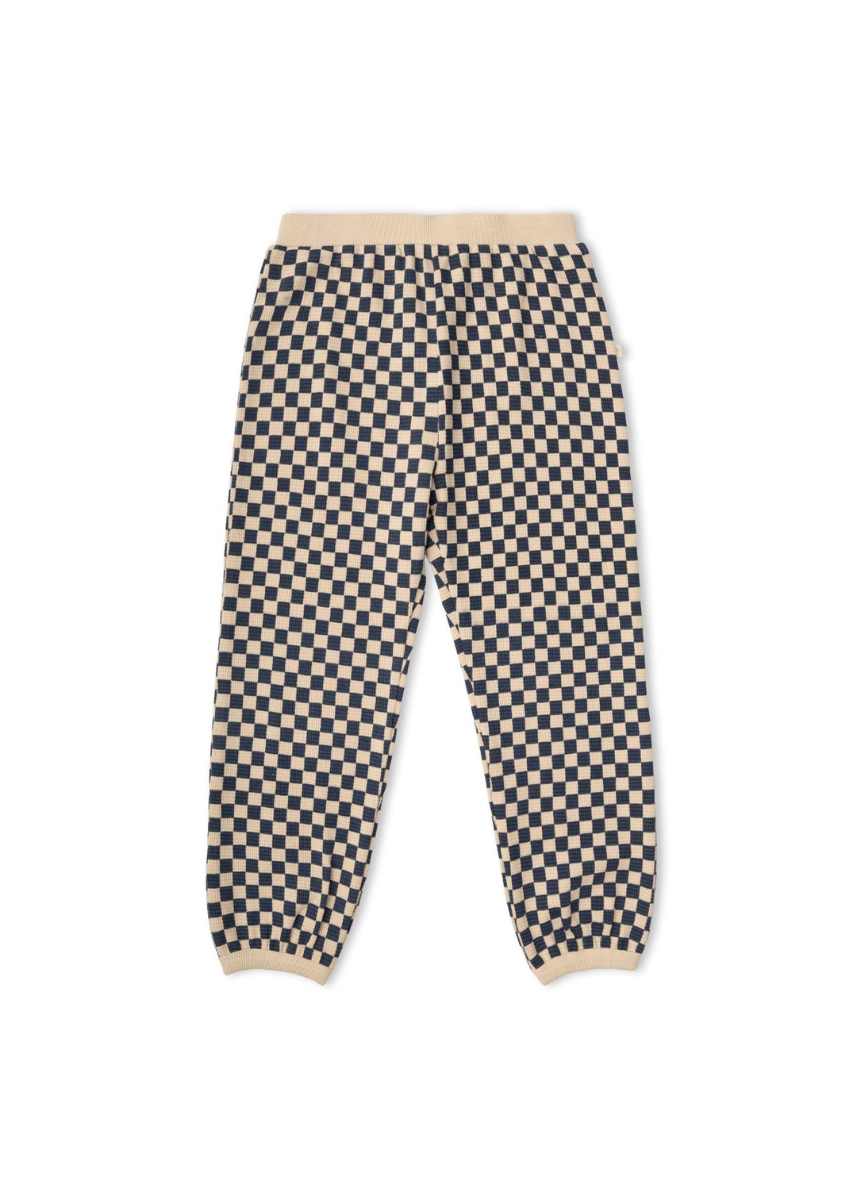 Organic Tee & Pant Slouch Set - Midnight Check