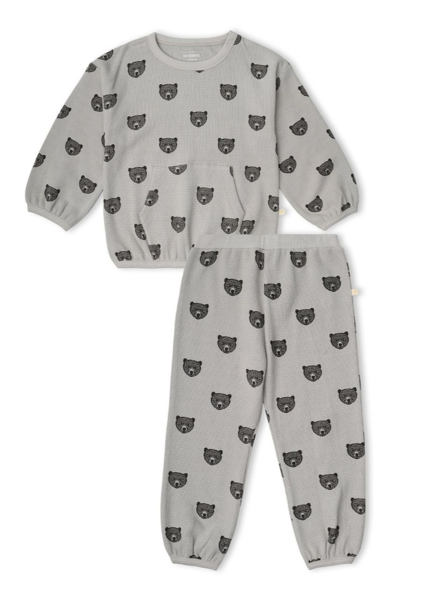 Organic Tee & Pant Slouch Set - Woodland Bear