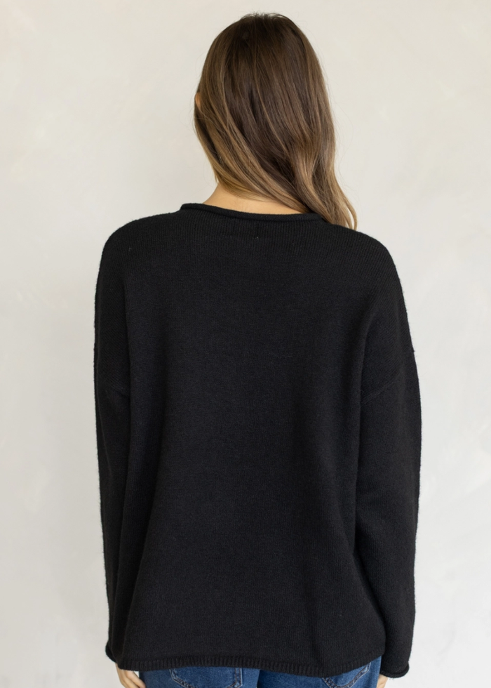 Oversized Piper Cardigan - Black