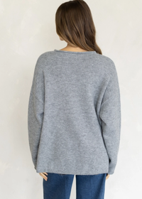 Oversized Piper Cardigan - Heather Grey