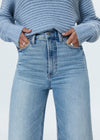 Lana Cropped Cuff High-Rise Ultra Wide Leg Jean - Snowcat