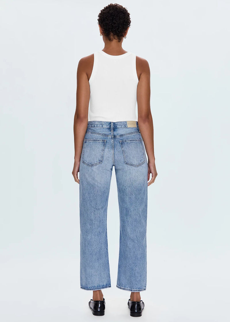 Lexi Mid Rise Bowed Straight - Bowie