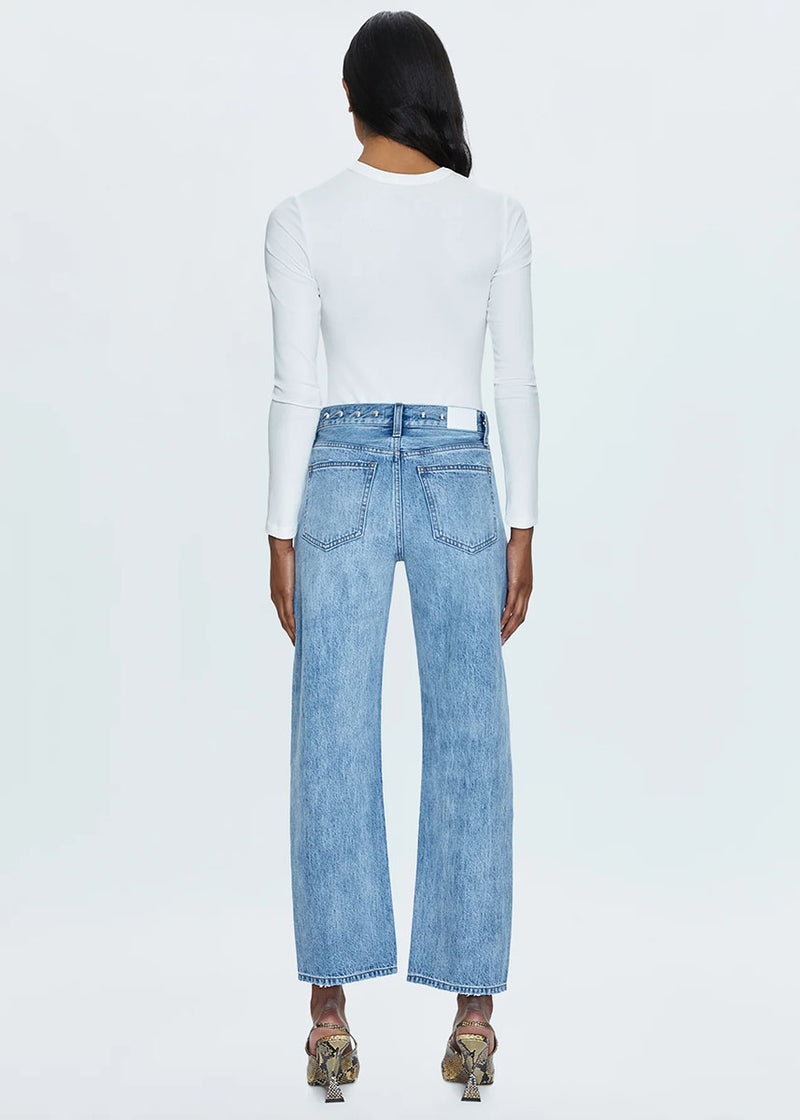 Lexi Mid Rise Bowed Straight - Satellite