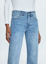 Lexi Mid Rise Bowed Straight - Satellite