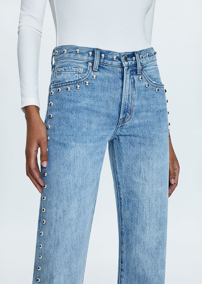 Lexi Mid Rise Bowed Straight - Satellite