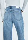 Lexi Mid Rise Bowed Straight - Satellite