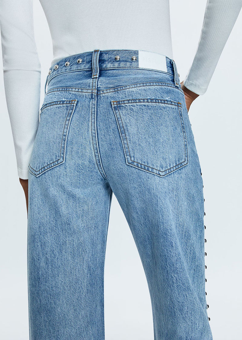 Lexi Mid Rise Bowed Straight - Satellite