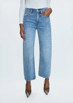 Lexi Mid Rise Bowed Straight - Satellite