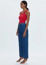 Penny Pintuck High-Rise Wide Leg - Country Club