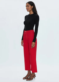Penny High Rise Wide Leg Crop - Ruby