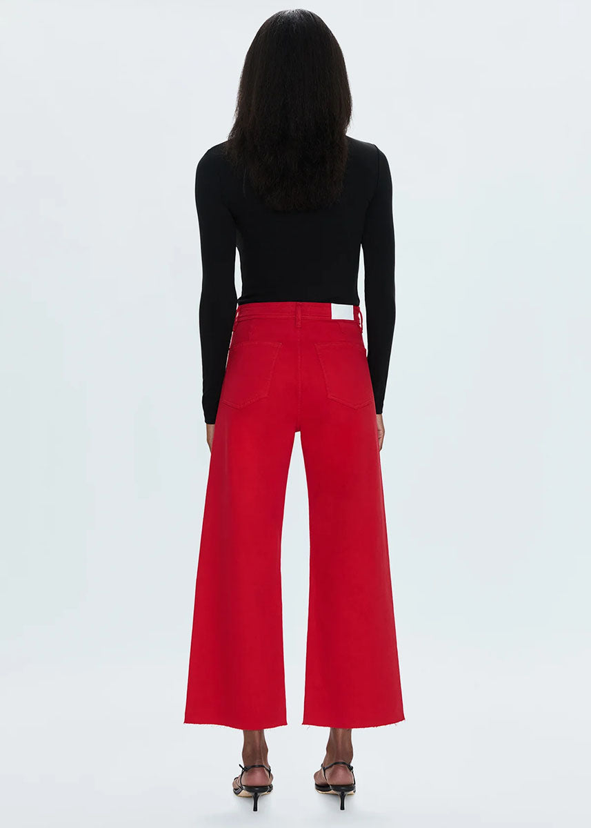 Penny High Rise Wide Leg Crop - Ruby