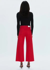 Penny High Rise Wide Leg Crop - Ruby