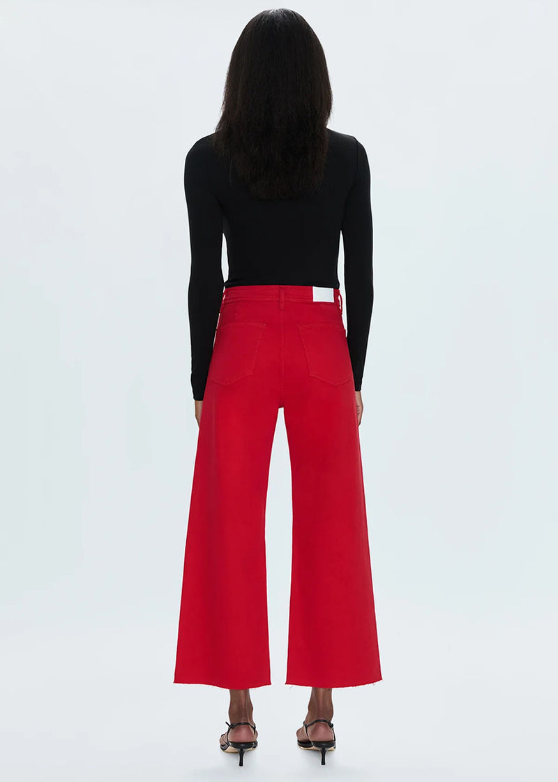 Penny High Rise Wide Leg Crop - Ruby