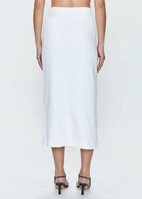 Alice Denim Midi Skirt - White