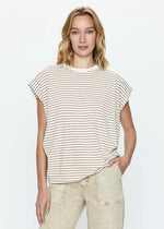 Trina Muscle Tee - Sable Stripe