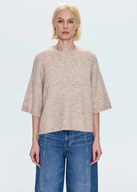 Shiloh Short Sleeve Crewneck Sweater - Oatmeal