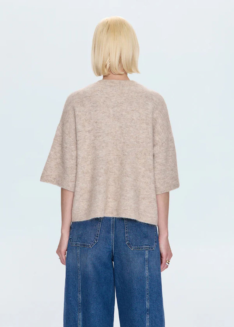 Shiloh Short Sleeve Crewneck Sweater - Oatmeal