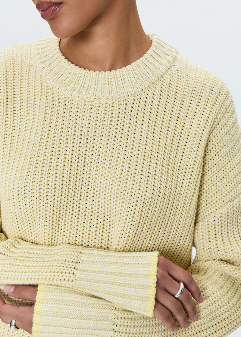 Tina Crewneck Sweater - Soft Yellow